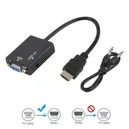 Falabella Cable Convertidor Hdmi A Vga Con Audio - Incluye Cable Audio oferta
