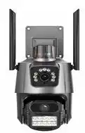 Falabella Cámara de Seguridad IP WiFi Exterior de Doble Lente con Visión Nocturna y Luz Estroboscópica oferta