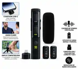 Falabella Micrófonos Inalámbricos Solapa Dual Magic J68 2.4 GHZ oferta
