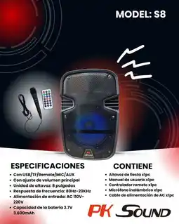 Falabella Parlante Recargable 8¨ Con Micrófono oferta