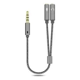 Falabella Adaptador Splitter de Audio 3.5mm TRRS A 2TRS Divisor Micrófono - Audífonos oferta