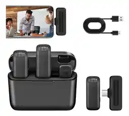Falabella Kit Doble Micrófono Solapa Inalámbrico Tipo C Con Estuche oferta