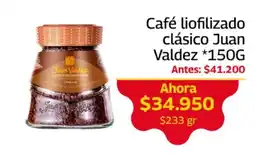 Mercados OR Café liofilizado clásico Juan Valdez oferta