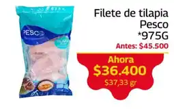 Mercados OR PESCO filete de tilapia oferta