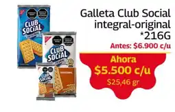 Mercados OR Galleta Club Social integral-original oferta