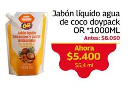 Mercados OR OR jabón líquido agua de coco doypack oferta