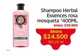 Herbal Essences shampoo rosa mosqueta