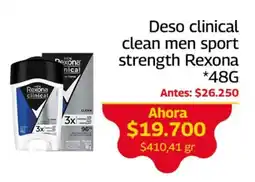 Mercados OR Rexona clinical clean men sport strength oferta