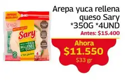 Mercados OR Sary arepa yuca rellena queso oferta
