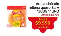 Mercados OR Sary arepa choco rellena queso oferta