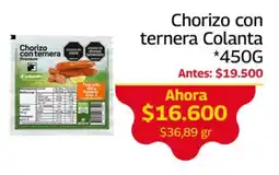 Mercados OR Chorizo con ternera Colanta oferta
