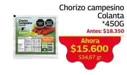 Mercados OR Colanta chorizo campesino oferta