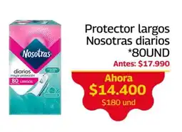 Mercados OR Nosotras protectores diarios largos oferta