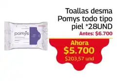 Mercados OR Pomys toallas desma todo tipo piel oferta