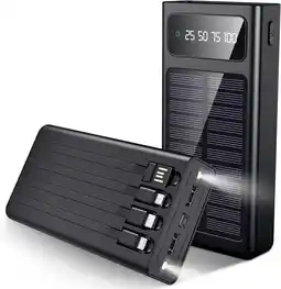 Falabella Cargador Portatil Solar Pantalla Digital Energia Movil oferta