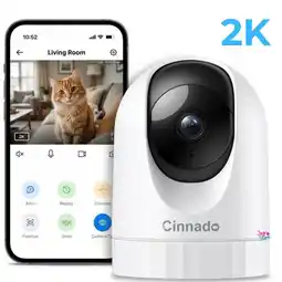Falabella Cámara De Seguridad WiFi 2K Visión Nocturna Vigilancia 360 oferta