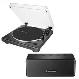 Falabella COMBO Tornamesa Audio-technica AT-LP60X-BK Con cápsula Negro + AT-SP65XBT PARLANTE oferta