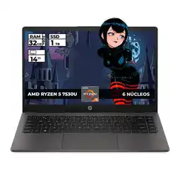 Falabella PORTATIL 245 G10 RYZEN 5-7530U 32GB RAM 1TB SSD 14'' FHD COLOR NEGRO oferta