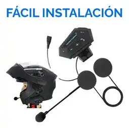Falabella Intercomunicador Auriculares Casco Bluetooh Bt12 Moto Musica Sikeo Color Negro oferta