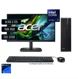 Falabella PC COMPUTADOR INTEL ULTRA 5 225 (2,7 GHz)16GB DDR5 -512GB M.2-WIN11 PRO -MONITOR 23,8 (EK241Y) oferta