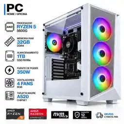 Falabella PC GAMER RYZEN 5 5600GT - RAM 32GB - SSD 1TB - BOARD A520 - FUENTE 350W oferta