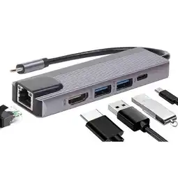 Falabella HUB USB C Adaptador Multipuerto Rj45 5 en 1 Linkon Macbook oferta