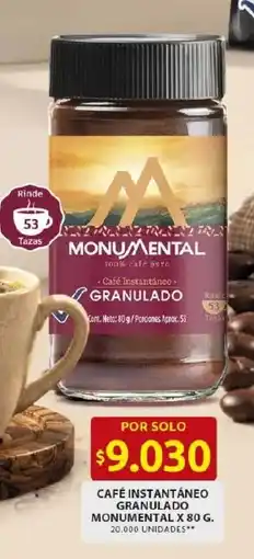 Ara Monumental café instantáneo granulado oferta