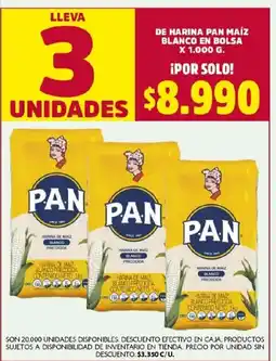 Ara Pan harina de maiz blanco precocida oferta