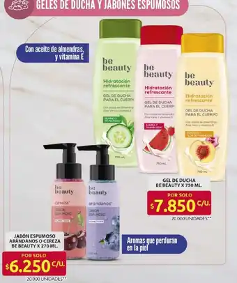 Be beauty geles de ducha y jabones espumosos