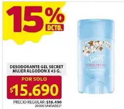 Ara Secret desodorante gel mujer algodón oferta