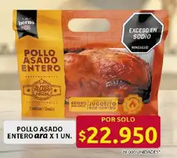 Ara El horno ara pollo asado entero oferta
