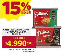 Ara Festival galletas limón chocolate oferta