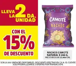 Ara Camote nachos sabor natural oferta
