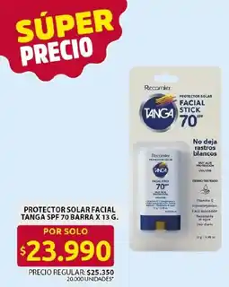Ara Tanga protector solar facial stick oferta