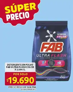 Ara Fab detergente en polvo ultra flash color oferta