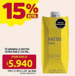 Ara Hatsu té amarillo oferta