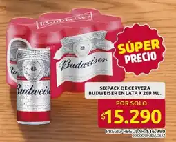 Ara Budweiser sixpack de cerveza oferta
