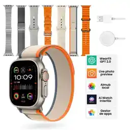 Falabella Smartwatch H9 Ultra Plus 49mm + 7 Correas - Nfc, Amoled, Bluetooth 5.0 oferta