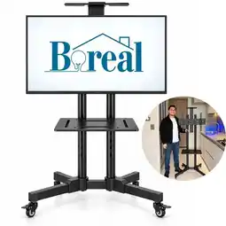 Falabella Soporte Tv Pedestal Ruedas Movil Base Pantalla 32 A 70 Pulg oferta