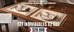 Tiendas D1 Set individuales oferta