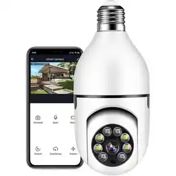 Falabella Cámara De Seguridad Wifi Bombillo Robotica Panoramica Ip 360° oferta