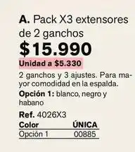 Leonisa Pack x3 extensores de 2 ganchos oferta