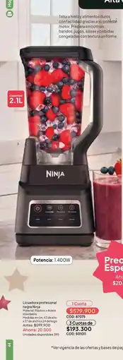 Nova Venta Ninja licuadora profesional negra oferta