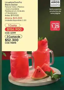 Nova Venta Black+Decker Licuadora Dura Pro oferta
