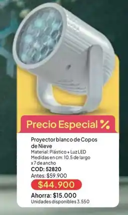 Nova Venta Proyector blanco de Copos de Nieve oferta