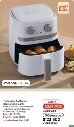Nova Venta Black+Decker freidora oferta