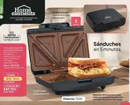 Nova Venta Home elements sanduchera 2 puestos oferta