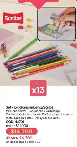 Nova Venta Scribe colores unipunta oferta