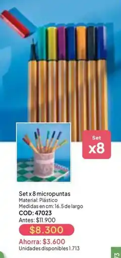 Nova Venta Set x 8 micropuntas oferta