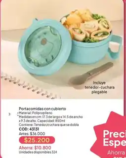 Nova Venta Portacomidas con cubierto oferta